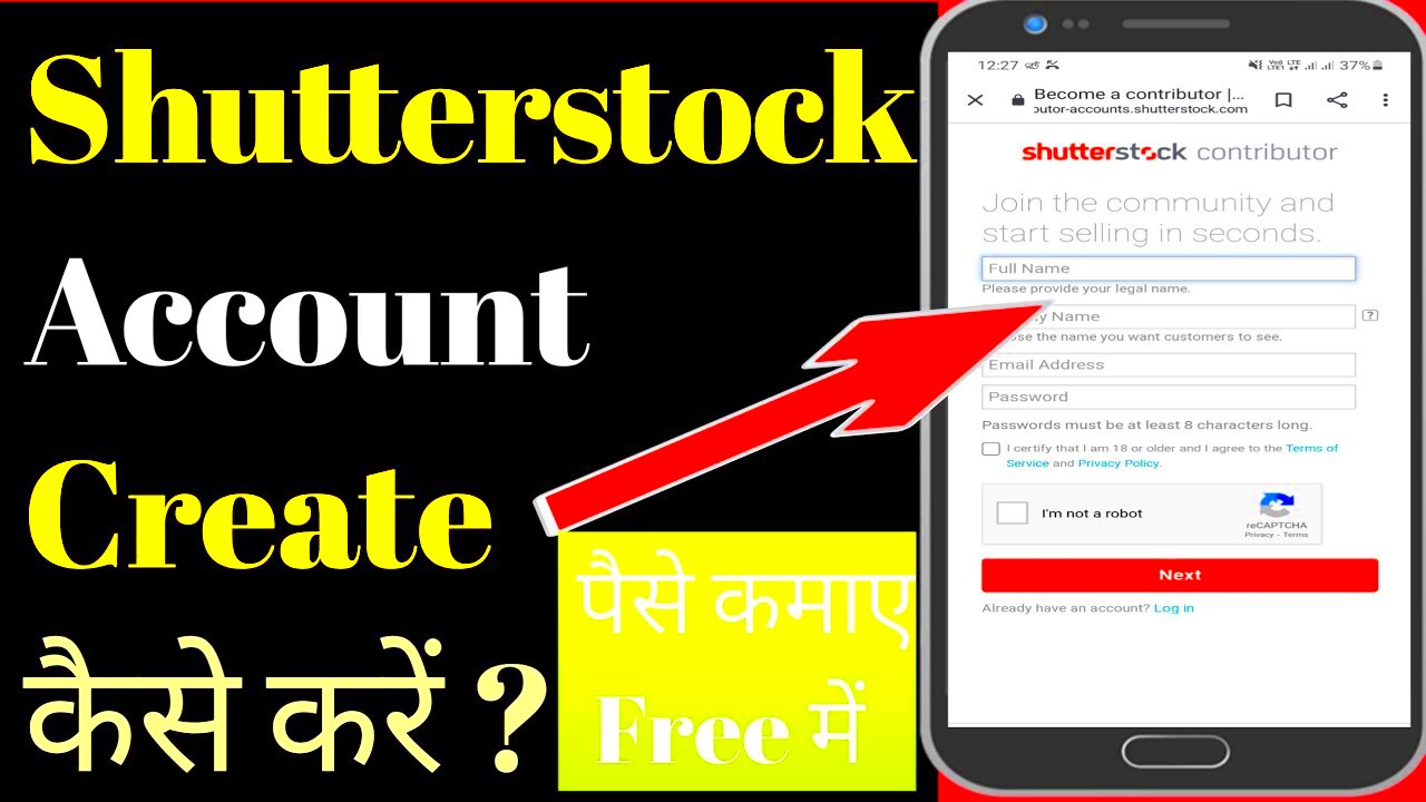 How To Create Shutterstock Account  Shutterstock Account Create Mobile 