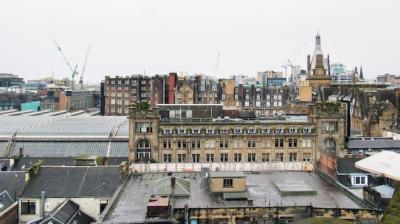 Glasgow Cityscape: Modern and Historic Rooftops Under Cloudy Skies – Free Stock Photo, Download Free