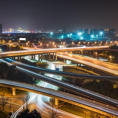 Aerial View of Suzhou Overpass at Night – Free to Download Stock Photo