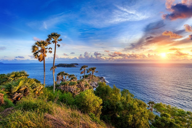 Promthep Cape Viewpoint at Sunset in Phuket, Thailand – Free Download