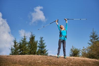 Hiking on a Stone Road in Bright Summer Sunshine – Free Stock Photo Download