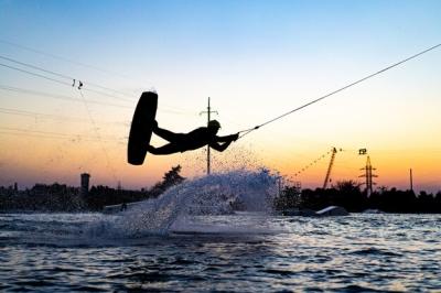 Wakeboarding Jumping at Sunset – Free Stock Photo, Download Free