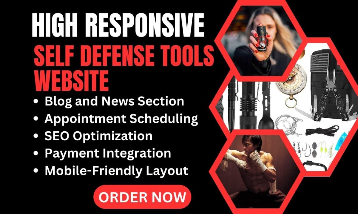 I Will Create a Self Defense Tools Website: Pepper Spray, Weapons, and Martial Arts WordPress Site