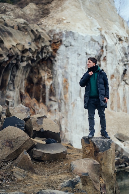 Man Posing in the Quarry – Free Stock Photo for Download