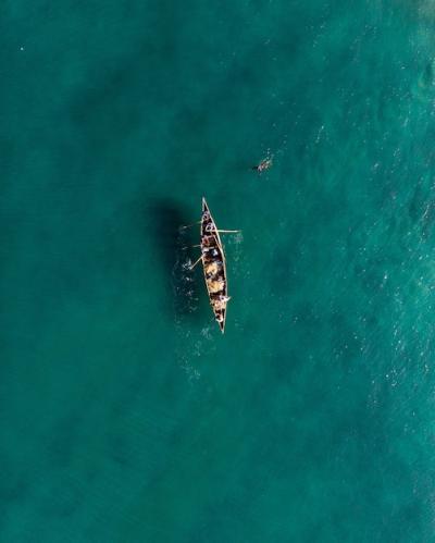 People Fishing in a Boat at Varkala Beach – Free Stock Photo for Download