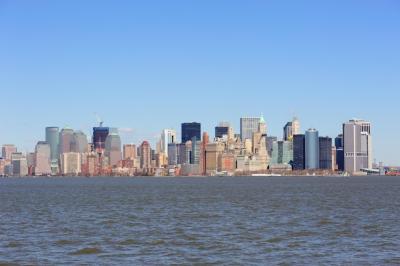 Manhattan Downtown Urban Skyscrapers Over the River – Free Stock Photo Download