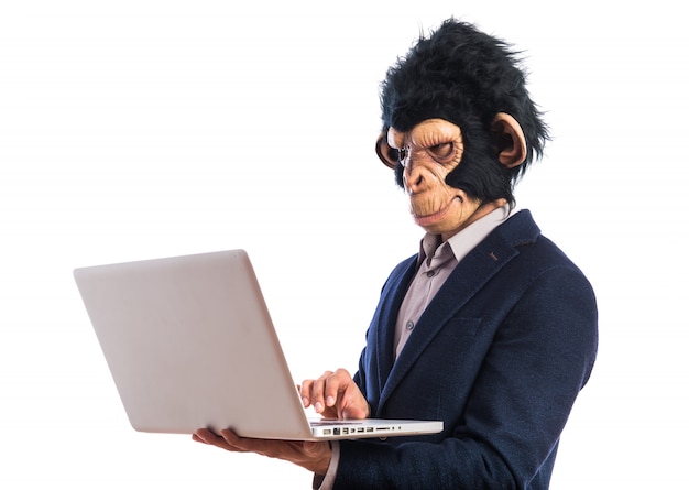 Monkey Man with Laptop – Free Stock Photo, Download for Free