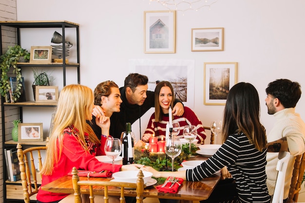 Christmas Dinner with Family – Free Stock Photo for Download