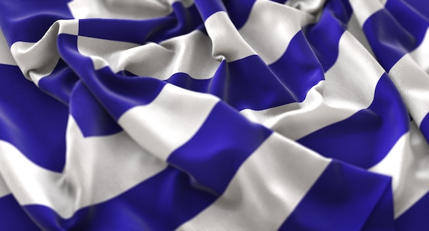 Greece Flag Waving Macro Shot – Free Stock Photo, Download for Free