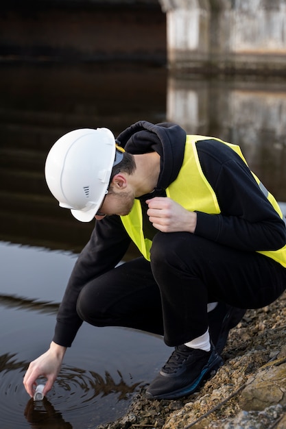 Engineer Taking Water Sample – Free Stock Photo, Download Free