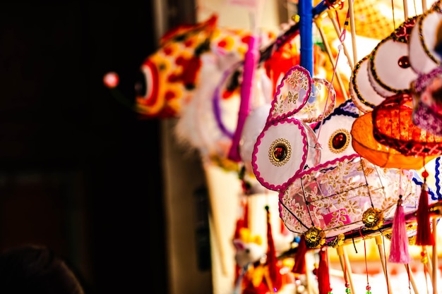 Rabit Toy Lanterns for Sale to Celebrate the Chinese Lantern Festival in Chenghuangmiao, Shanghai, China – Free Download