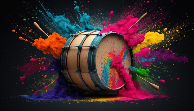 Abstract Illustration of Holi – Free Stock Photo for Download