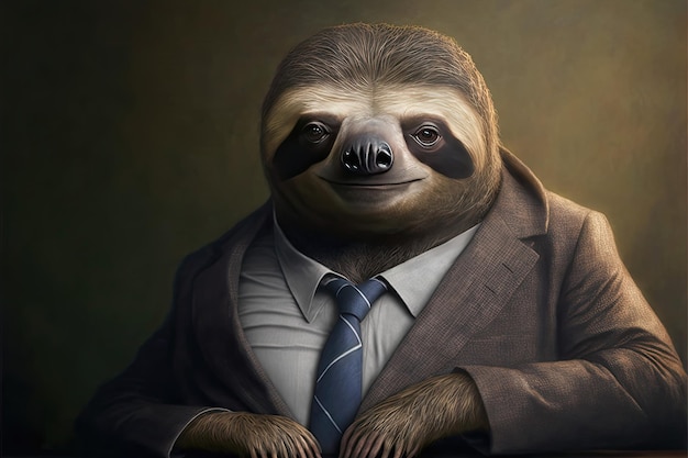 Portrait of a Sloth in a Business Suit – Free Stock Photo, Download for Free