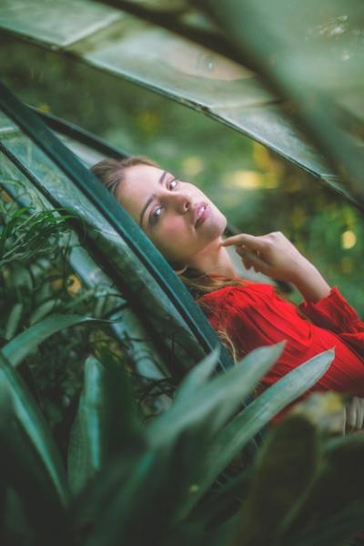 Woman Posing with Plants – Free Stock Photo for Download