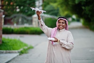 Middle Eastern Arab Businessman with Drone on the Street – Free Stock Photo for Download