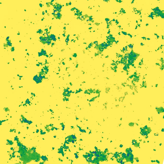 Messy Texture of Green Color Powder on Yellow Background – Free Download