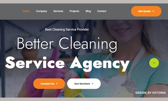 I Will Build a Professional Cleaning Service Website for House and Office Cleaning, Featuring Booking Capabilities