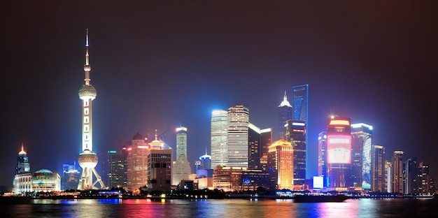 Night Panorama of Shanghai – Free Download