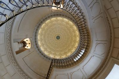 Spiral Staircase Interior with Sculpted Ceiling – Free Stock Photo, Download Free