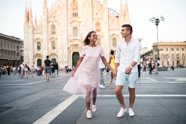 Couple on Honeymoon in Milan – Free Stock Photo, Download for Free