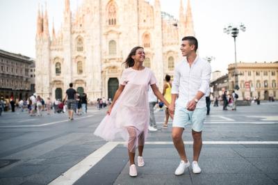 Couple on Honeymoon in Milan – Free Stock Photo, Download for Free