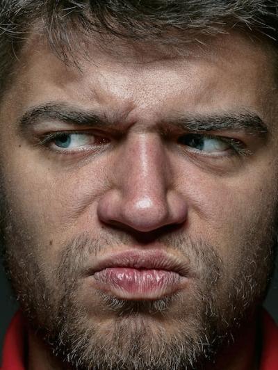 Emotional Close-Up Portrait of a Young Caucasian Man – Free Download