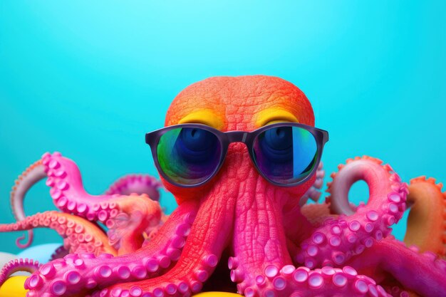 Whimsical Octopus Wearing Sunglasses – Free Stock Photo for Download