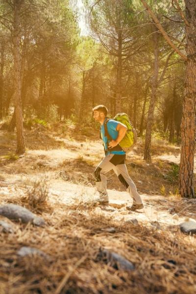 Side View of Backpacker Going Uphill – Free Stock Photo, Download for Free