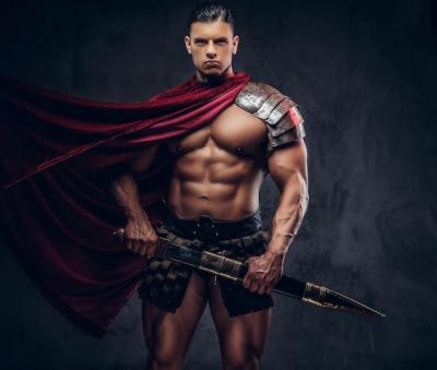 Ancient Greece Warrior in Battle Uniforms – Free Stock Photo for Download