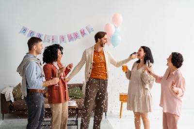 People Celebrating at a Gender Reveal Party – Free Stock Photo, Download Free