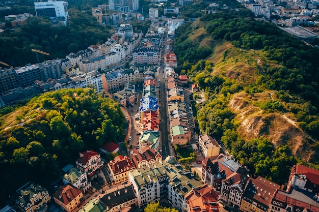 Aerial Panoramic View of Andreevsky Descent – Free to Download