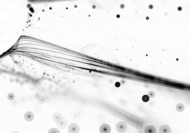 Abstract Bokeh Background with Black Wave Lines – Free Download