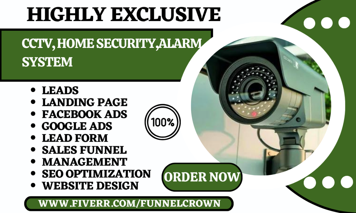 Generate CCTV Leads for Camera Home Security Inspection & Surveillance Alarm Leads