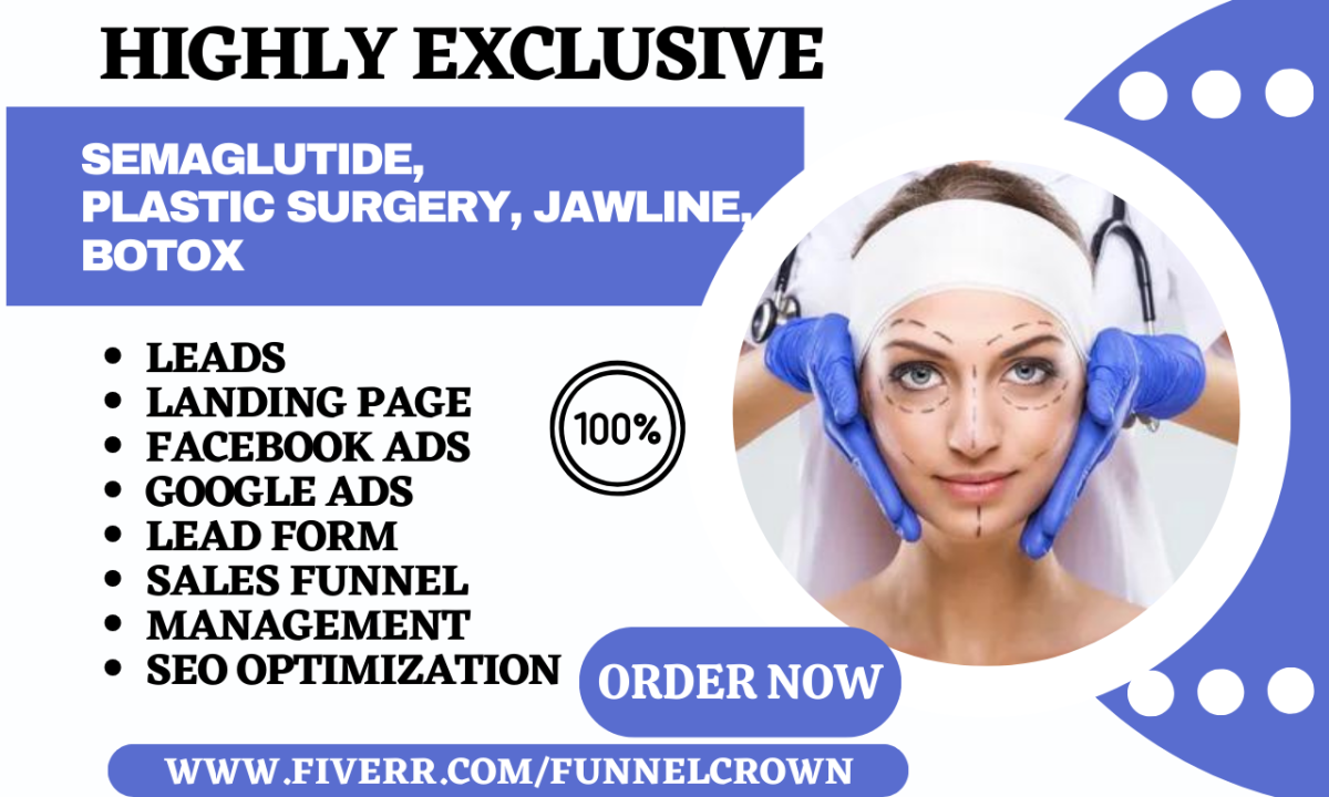 Generate Plastic Surgery Liposuction Jawline Semaglutide BBL Leads Landing Page