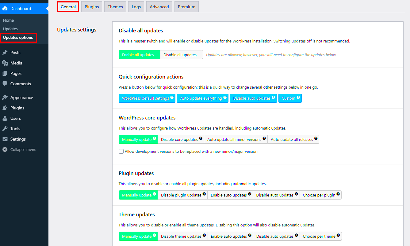 How to turn off automatic updates in WordPress 2024  LTHEME