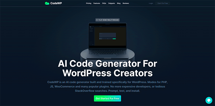 CodeWP  AI Code Generator For WordPress Creators