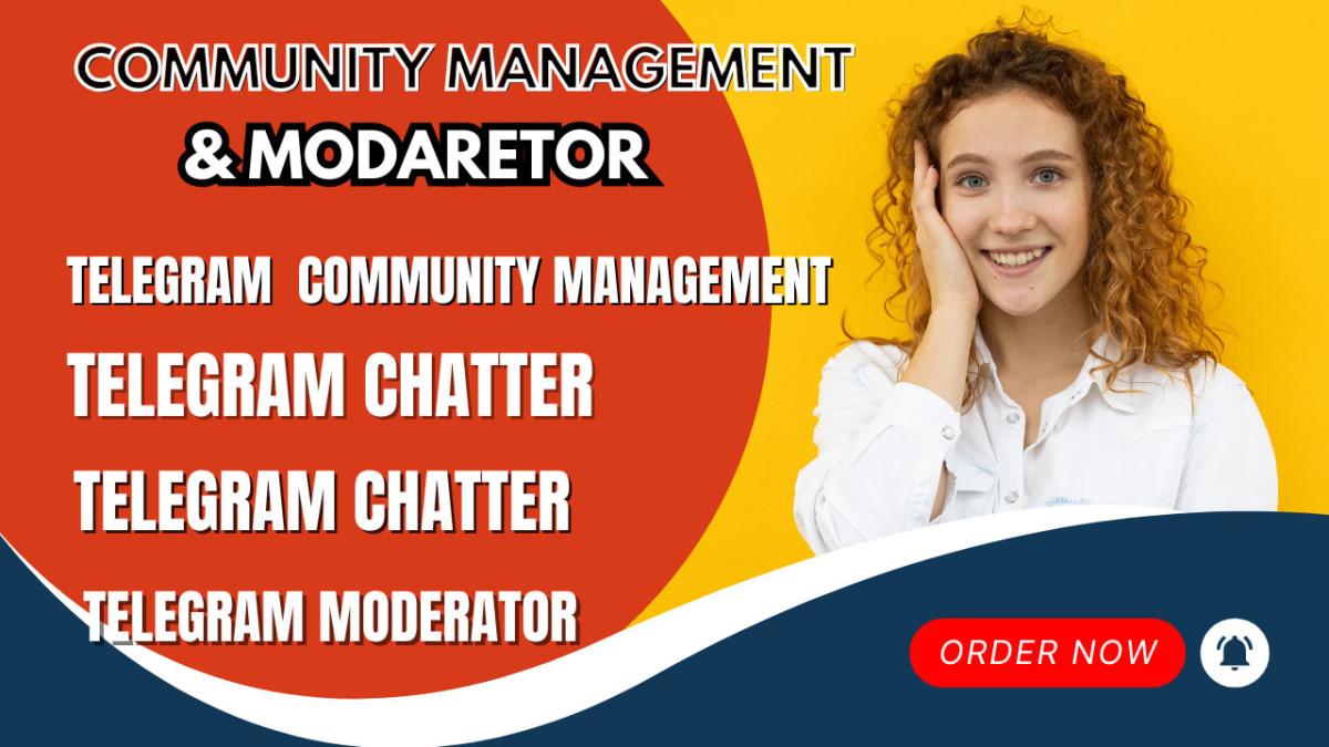 I Will Be Your Telegram Community Manager or Moderator with Active 20 Chatters