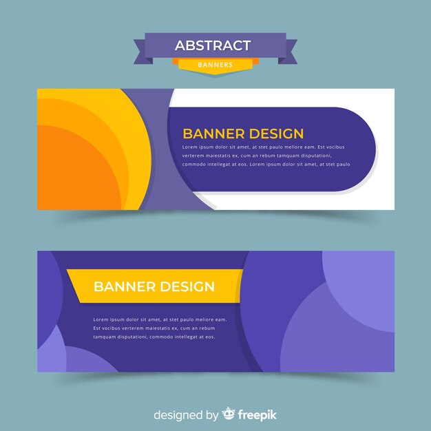 Modern Banners with Abstract Shapes – Free to Download