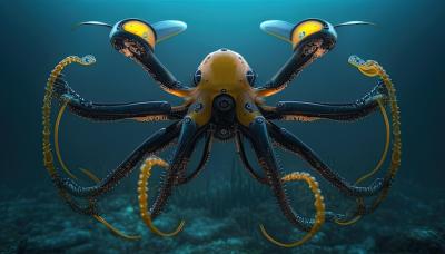 Octopus Drone Digital Art Illustration – Free to Download