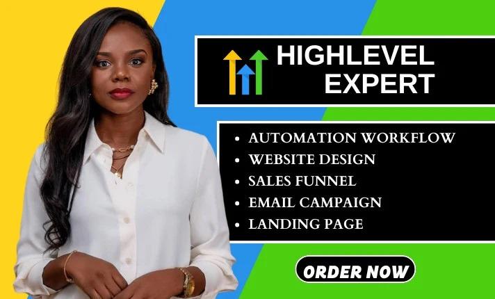 I Will Create a GoHighLevel Landing Page, Sales Funnel, and Website for You