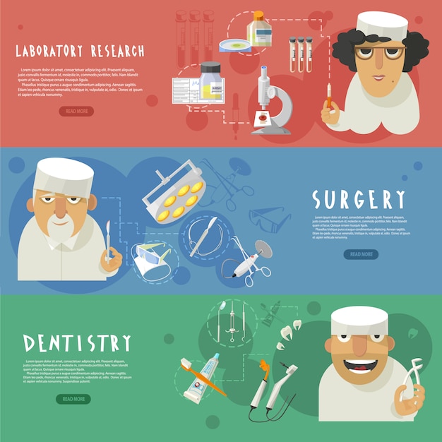 Horizontal Banners for Medical Health Care – Free Download