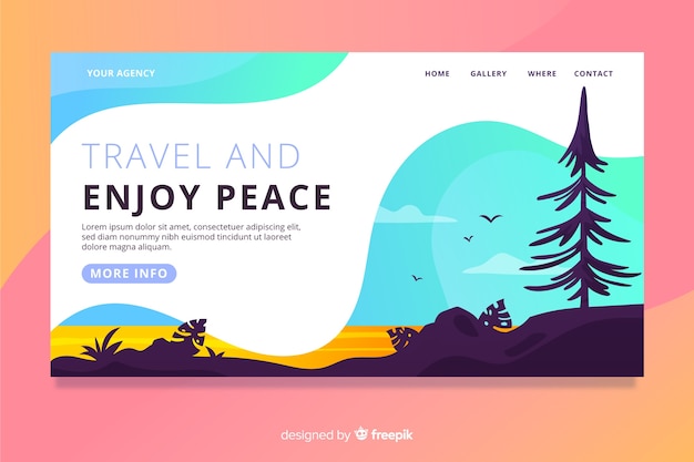 Travel Landing Page Design – Free Download