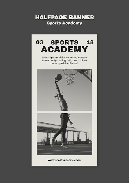 Sports Academy Template Design – Free Download