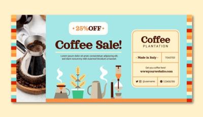 Coffee Plantation Sale Banner Template – Free Download