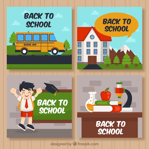 Back to School Card Vector Templates â Free Download