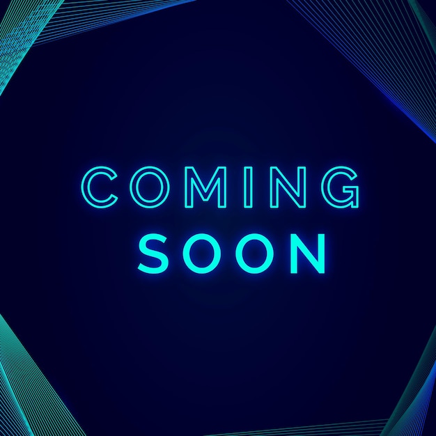 Coming Soon Neon Advertisement Template – Free Download