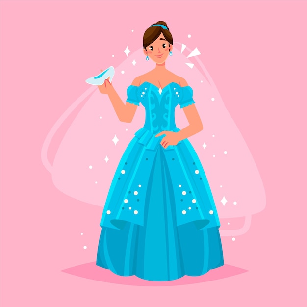 Cinderella Holding a Glass Shoe – Free Download