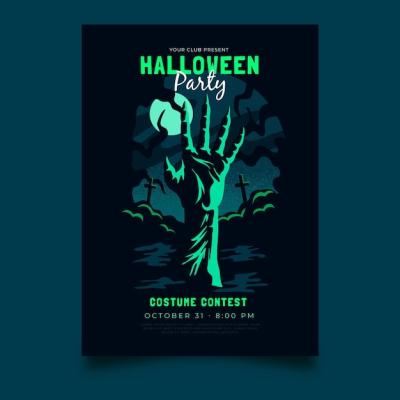 Halloween Party Poster Template – Free Download for Stock Photos