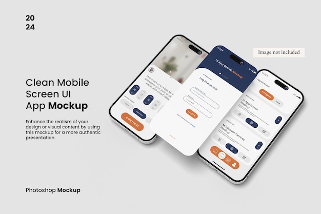 Clean Mobile Screen UI App Mockup for Showcasing Your Design to Clients – Free Download