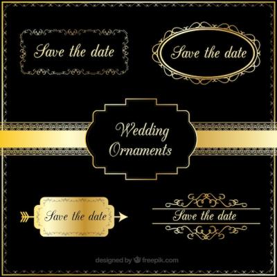 Golden Wedding Ornaments – Free Stock Photo, Download Free